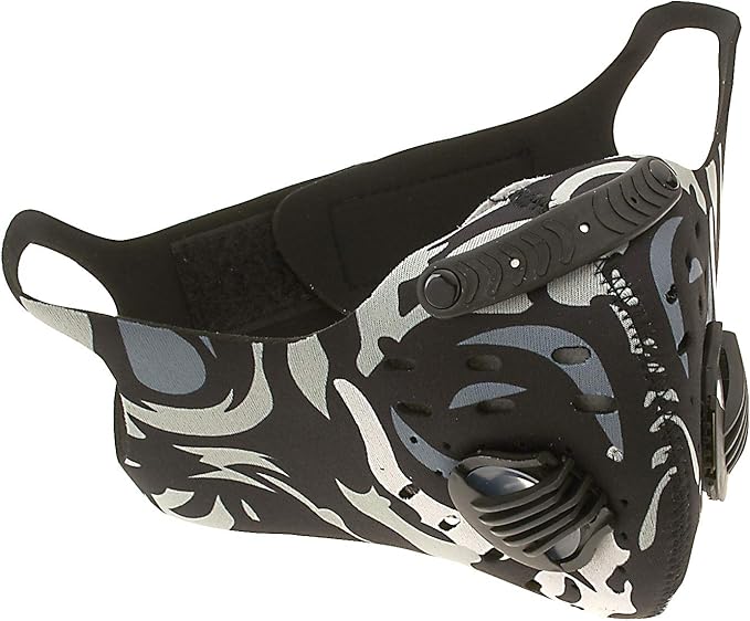 ASA Techmed Reusable Dual Air Breathing Valve Face Mask Cover with Activated Carbon Filter (Tactical Skull)