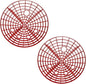 Car Wash Bucket Insert, 2PCS 10" Diameter Dustproof Dirt Grit Trap Vehicle Wash Filter, Remove Debris Automotive Detailing Cleaning Washing Kit, Universal for SUV RV Truck (Red)