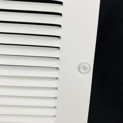 Fits 14x10 Duct Opening | Steel Return Air Grille by Handua | Vent Cover Grill for Sidewall and Ceiling | White | HVAC Cold Air Intake Grille | Outer Dimensions: 15.75"W X 11.75"