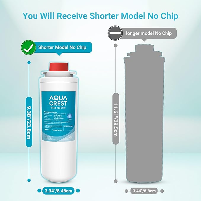AQUA CREST Replacement Filter for Elkay® 51300C, [No CHIP] Compatible with Elkay® ezH20® and Halsey Taylor® Bottle Filling Stations, NSF/ANSI 42, Reduces Chlorine, Bad Taste & Odor, 3 Packs