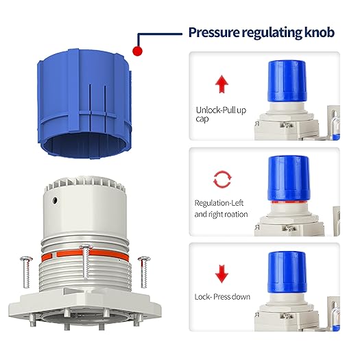 BLCH 1/2" NPT Air Compressor Water Separator - Air Pressure Regulator Compressed Air Filter Regulator Lubricator Combo AC4010-04 Semi-auto Drain Poly Bowl Gauge 0-160 PSI 5μm Brass