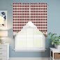 Swag Curtain Valances for Kitchen Windows,Farm Barn Western Star on Vintage Short Rod Pocket Window Valance,Red Buffalo Plaid Swag Topper for Bedroom Living Room,2 Panels 28x36in