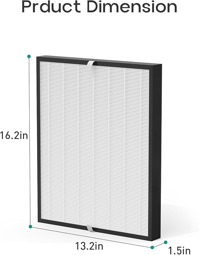 Replacement Filter Compatible with Air Doctor AD3000 AD3000M AD3000Pro Air Cleaner Purifier, Not for AD3500 Version, Include 2 High-Performance Filters
