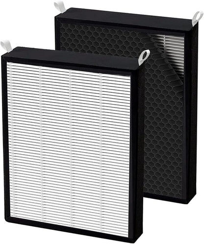 2 Pack True HEPA/Carbon Filters Replacement Compatible with NUWAVE OxyPure Large Area Smart Air Cleaner Purifier Models 47001, 47002, 47003, 47004, 47005, and 47006. Activated Carbon + HEPA Combo