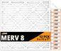 Tiger Tough 9x11x1 Air Filter MERV 8 MPR 600-800, High-Performance Pleated HVAC AC Furnace Filter Replacement for Home, 12-Pack