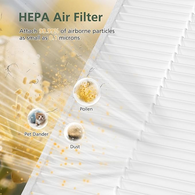 5510 5520 Replacement Filter Q Compatible with Winix 5510, 5520 PlasmaWave Air Purifi-ers, 2 x HEPA + 2 x Activated Carbon Combo for Dust Pollen Pet Smoke, Part# 1712-0123-00
