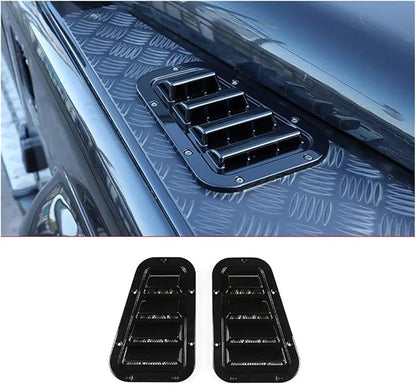 Car Decorative Front Hood Bonnet Side Trim Cover Steel Air Flow Intake Scoop Vent Snow Cover Compatible For Land Rover And Defender 04-19