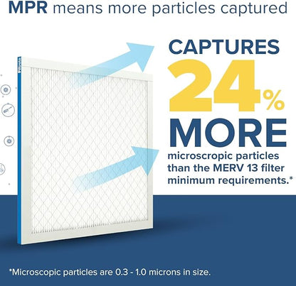 Filtrete 14x30x1 AC Furnace Air Filter, MERV 13, MPR 1900, Premium Allergen, Bacteria & Virus Filter, 3-Month Pleated 1-Inch Electrostatic Air Cleaning Filter, 2-Pack (Actual Size 13.81x29.81x0.78 in)