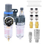 1/4 Inch Compressor Air Filter Pressure Regulator Water-oil Trap Separator Filter with Lubricator Cup AFC2000