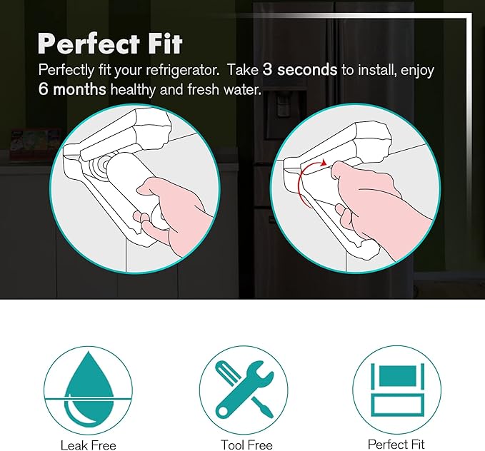 ICEPURE PLUS NSF/ANSI 53 Certified UKF8001 Refrigerator Water Filter Compatible with Maytag UKF8001, UKF8001AXX, UKF8001P, Whirlpool 4396395, 469006, EDR4RXD1, EveryDrop Filter 4, 4 Pack