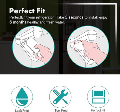 ICEPURE PLUS NSF/ANSI 53 Certified UKF8001 Refrigerator Water Filter Compatible with Maytag UKF8001, UKF8001AXX, UKF8001P, Whirlpool 4396395, 469006, EDR4RXD1, EveryDrop Filter 4, 4 Pack