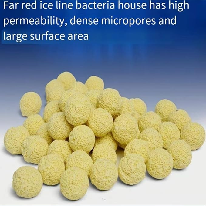 2500g 5.5lb Filter Media,bio Balls for Aquarium Filter，Pond Filter Media，Fish Tank Filter Media，Bio Balls Ceramic Rings ，Aquarium Filter Media with Mesh Bag