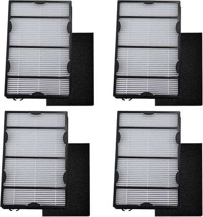 4Pcs HAPF600 HEPA Replacement Filters Kit Replacement for Holmes HAP615 HAP625 HAP725 HAP750 Air Purifier Filter B