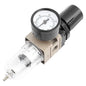 Air Compressor Filter Regulator Combo, AW2000 02 Water Oil Separator with Pressure Gauge, Pneumatic Filter Regulator Air Treatment Unit W Pressure Gauge