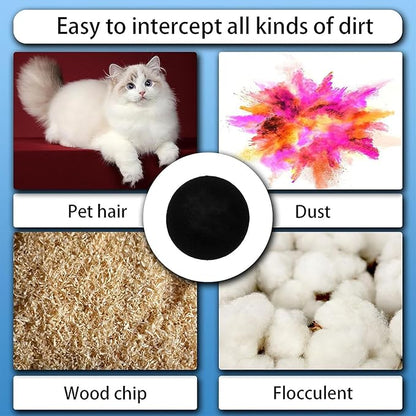 6 Pack Hepa Filter Sponge Replacement Accessories for P1 o Pet Grooming Kit Vacuum Sponges Spare Part Accessory Sponge, Black