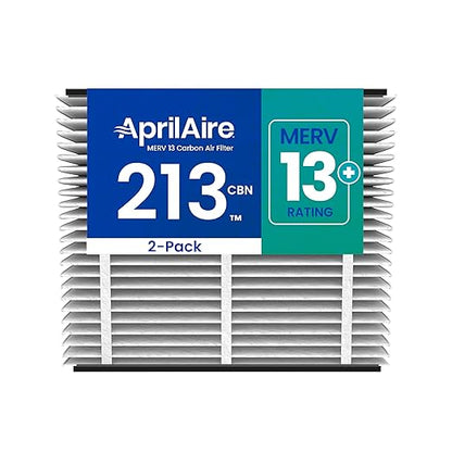 AprilAire 213CBN Replacement Filter for AprilAire Whole House Air Purifiers - MERV 13 with Carbon, Healthy Home Allergy + Odor Reduction, 20x25x4 Air Filter (Pack of 2)