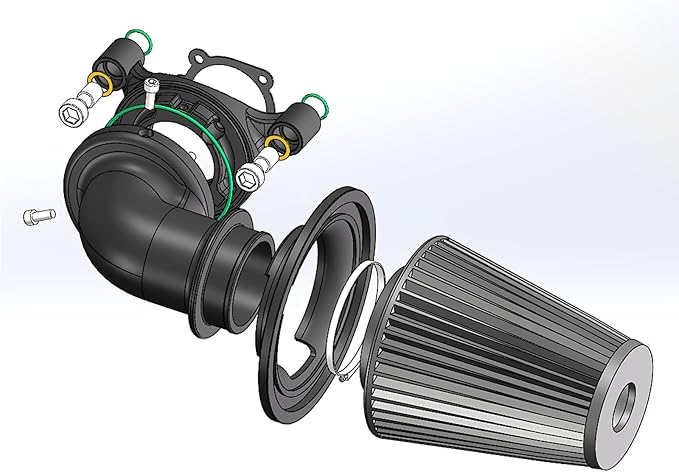 Big Sucker cone Air filter intake for harley air Cleaner Sportster Softail fatboy heritage dyna touring street road king Glide (Nake - BLACK, Type A : For Sportster XL models)