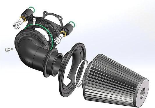 Big Sucker cone Air filter intake for harley air Cleaner Sportster Softail fatboy heritage dyna touring street road king Glide (Nake - BLACK, Type A : For Sportster XL models)