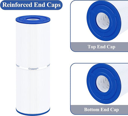 Cryspool® 04075 Filter Compatible with C-4950, PRB50-IN, FC-2390, Guardian 413-212-02, J200 Series Filter, 03FIL1600, 373045, Cal Spa Hot Tub Filter, 50 Sq. Ft Spa Filter Cartridge, 2 Pack