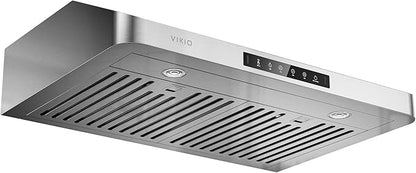 Under Cabinet Range Hood 30 Inch, 980CFM Fast Venting Ducted, Kitchen Hood With 3 Speed Gesture Sensing & Touch Control, Stainless Steel Stove Vent Hood With LED Light And 2 Baffle Filters