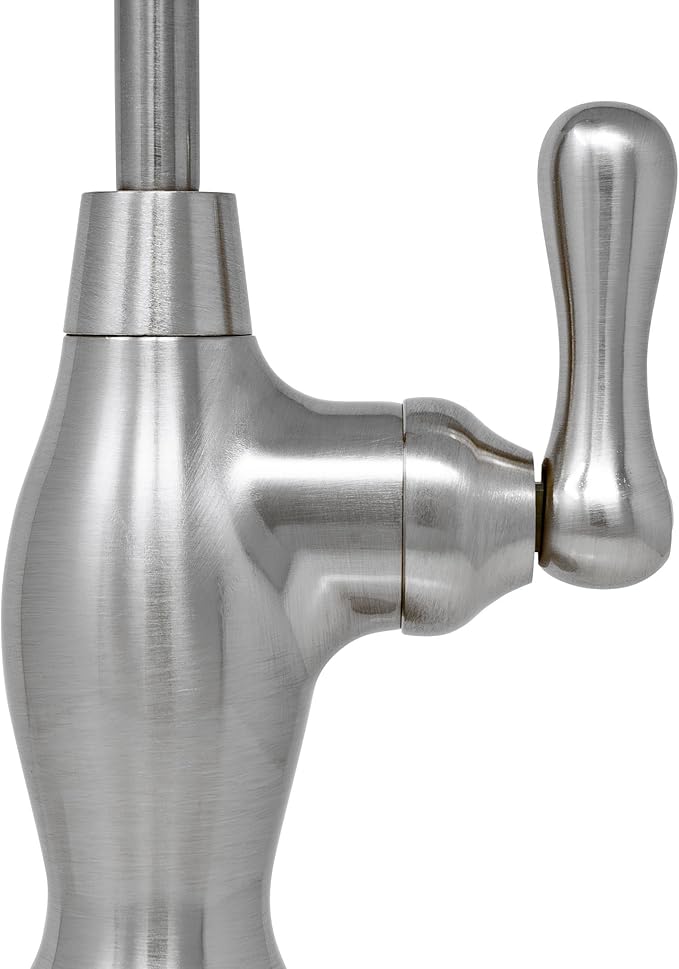 Metpure Non-airgap NSF Certified RO Faucet Reverse Osmosis Drinking Water Filtration System Water Dispenser Spout (Brushed Nickel). Vase Style with Faucet Wrench.