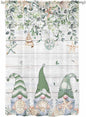 Sheer Curtains 63 Inch Length, Coastal Eucalyptus Leaf Semi Sheer Curtains Light Filtering Window Treatment, Sage Green Gnomes Starfish Privacy Voile Drapes for Living Room Bedroom 52x63 Inch
