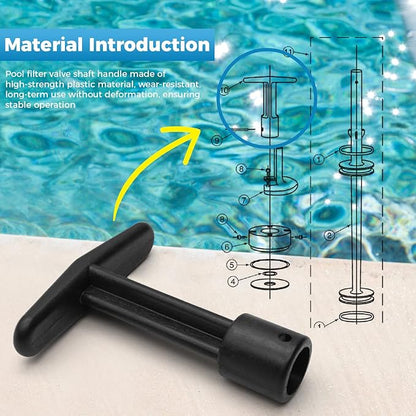 273089 Pool Filter Valve Shaft Handle for Pentair Pool Backwash Valve, 2 Inch Plastic Piston Shaft Handle for Pool and Spa Multiport Push and Pull Valve 261047 261165, 2 Pack