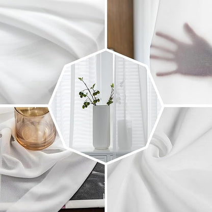 Farmhouse Sheer Curtains 54 Inch Length Brown Country Star Berry Vintage Wood Grain Chiffon Curtain for Bedroom Living Room Light Filtering Window Treatments Voile Curtains Drapes for Kitchen