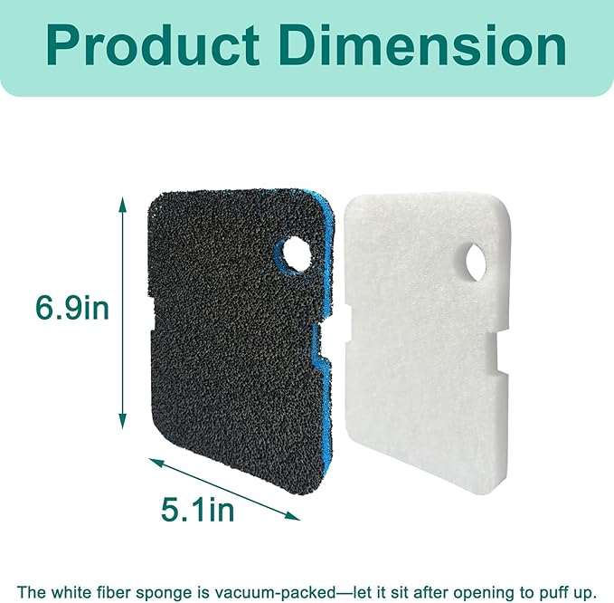 16 Pack Aquarium Filter Media Set Replacement for Penn-Plax Cascade 700 & 1000 Canister Aquarium Filters, Includes Bio Sponge Filters, White Floss Pads, Activated Carbons, Ceramic Rings & Mesh Bags