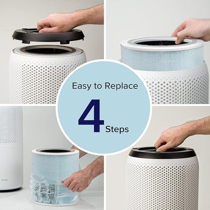 LEVOIT Core 400S-P Air Purifier Smoke Remover Replacement Filter, Genuine 4-in-1 Air Filters, Supports HEPA Sleep Mode, High-Efficiency Activated Carbon, Core 400S-RF-SR, Blue, 1 Pack