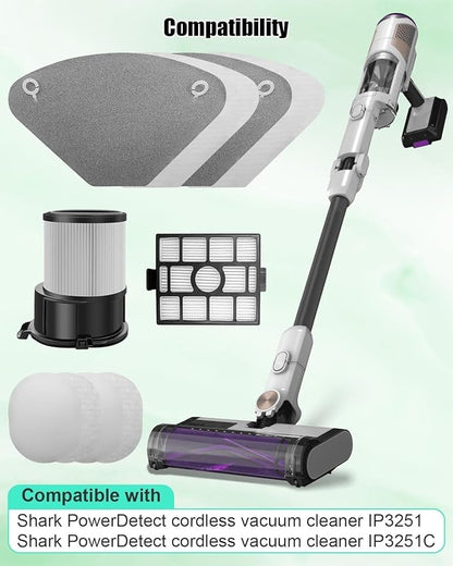 Auto-empty Dock Filter & Pre-motor Filter Assembly & Handheld Vacuum Post-motor Filter & Pre-moter Filters Fit for Shark IP3251 IP3251C IP3253, 10 PCS