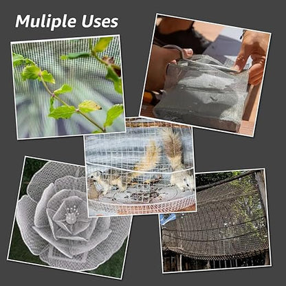 2 Pack 14"x11" Wire Mesh, 5 Mesh Crimped Stainless Steel Mesh, Never Rust Sturdy Metal Mesh Screen for DIY Projects, Vent, Cage, Garden, Window Screen, Filter Mesh