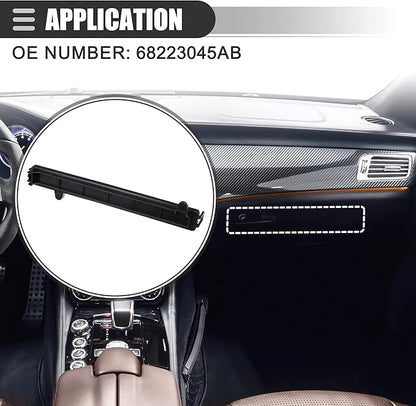 Motoforti Cabin Air Filter Cover, for Jeep Cherokee 2014-2020, Plastic, No.68223045AB, Black
