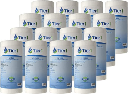 Tier1 5 Micron 10 x 4.5 Water Filter | Spun Wound Polypropylene Whole House Water Filter Cartridge | Replacement for Pentek DGD-5005, WDGD-5005, 155357-43 | 4.5 x 10 Water Filter (16-Pack)