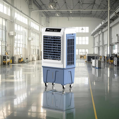 VEVOR Evaporative Air Cooler, 3100 CFM with 9 Gallon Water Tank Swamp Cooler, Portable Cooling Fan with Remote Control, 12H Timer, 4 Ice Boxes, Quiet Operation, 3 Wind Speeds for Outdoor Indoor Use