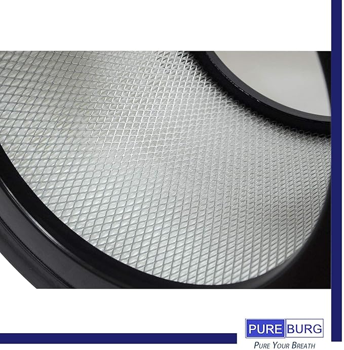 PUREBURG 21500 Replacement Filter Compatible with Honeywell 50150 51500 61500 11500(EV-15) 18150 11520 17200 Series Air Purifiers, H13 HEPA Cabon Pre-Filter Air Clean Dust VOCs Odor