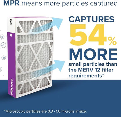 Filtrete 16x25x4 AC Furnace Air Filter, MPR 1550, MERV 12, Fits Lennox & Honeywell, CERTIFIED Asthma & Allergy Friendly, Electrostatic Air Cleaning Filter, 4-Pack (actual size 15.88 x 24.56 x 4.31)