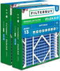 Filterbuy 21x24.5x5 Air Filter MERV 13 Optimal Smoke & Allergy Defense (2-Pack), Electrostatic Pleated HVAC AC Furnace Filters for Rheem, Ruud, and Protech (Actual Size: 20.63 x 24.13 x 4.38)