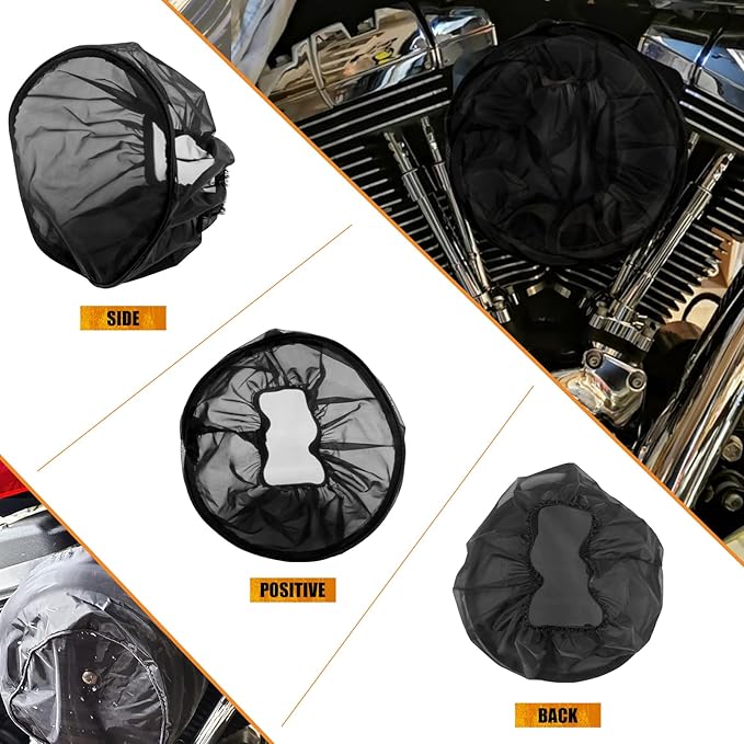 Air Filter Rain Sock Cover Dustproof Waterproof Air Filter Protective Cover Fit For Harley Touring FLHR FLHX Road King Street Glide Softail Fat Boy Sportster XL 1200 883 Dyna
