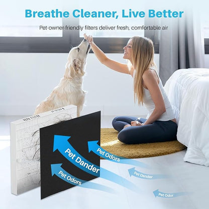 AP-1512HH Air Purifier Replacement Filter Set for Coway Airmega AP-1512HH and and Airmega 200M air Purifier, 2 HEPA and 4 Carbon Filters