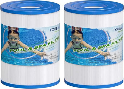 TOREAD PRB25SF Spa Filter Replaces Unicel C-4405, Marquis 20342, Filbur FC-2387, PRB25SF-PAIR, R172464, APCC7062, CMP 25392-000-100, 17-2464, 817-5010 Hot Tub Filter, 2 Pack