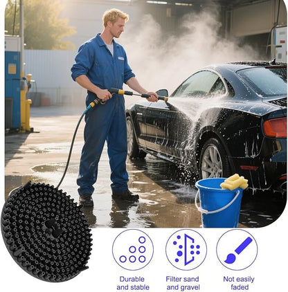 2PCS Car Wash Bucket Grit Trap Insert, 10.2" Vehicle Detailing Washing Filters for Dirt & Debris Trapping, Auto Collecting Sediment Cleaning Tool, Universal for SUV Sedan Truck (Black)
