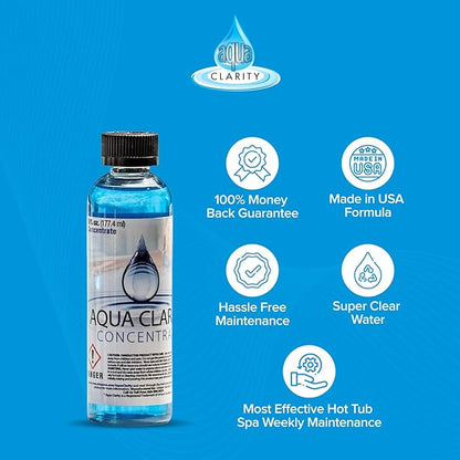 3-in-1 Hot Tub Cleaner, Clarifier & Conditioner, Eliminate The Need to Purge & Drain with Weekly Dose, Reduce Extra Hot Tub Chemicals Usage, 1-Year Complete Hot Tub Care