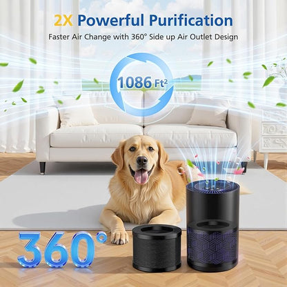 3 Pack TZ-K1 Replacement Filter Compatible with ToLife TZ-K1 Air Puri-fier, FreAire KN6391, MK01 MK06 Air Purifiers And VOOPNU DH-JH12 Air Purifier, Efficienct 3-in-1 DH-JH12 Filter