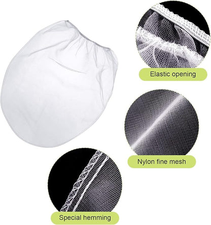 Paint Strainer Bags White Fine Mesh Filters Bag Bucket Elastic Opening Strainer Bags Hydroponic Paint Filter Bag for Paint Gardening (5 Pieces, 5 Gallon)