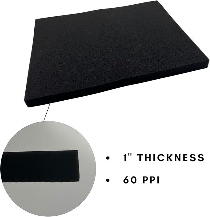 Air Filter Foam Material 15" x 12" x 1" - 60PPI Filter 23791 530023791 Fit for Poulan Craftsman Husqvarna Chainsaw Generator Small Engines