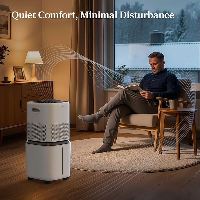 LEVOIT Superior 6000S Smart Evaporative Humidifiers for Home Whole House up to 3000ft², 23L, Last 72-Hour, Premium Filter, Dry Mode, Wheels & Water Fill Hose, Foldable Storage, Sleep Mode, New Edition