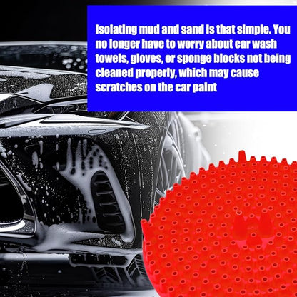 2PCS Car Wash Bucket Grit Trap Insert, 10.2" Vehicle Detailing Washing Filters for Dirt & Debris Trapping, Auto Collecting Sediment Cleaning Tool, Universal for SUV Sedan Truck (Red)