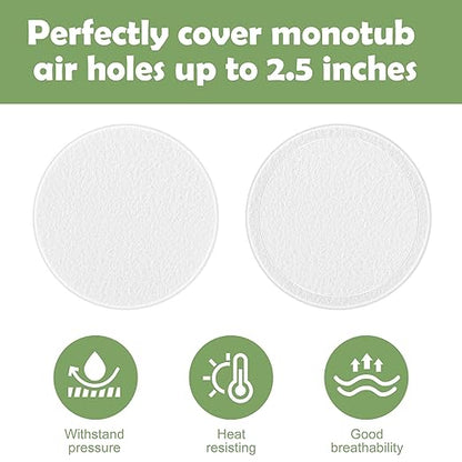 48 Pcs 2.5" Monotub Adhesive Filter Disks-2MM Thick Monotub Filter Discs-Monotub Filters for Mushroom Growing Supplies Filter Pad Replacements