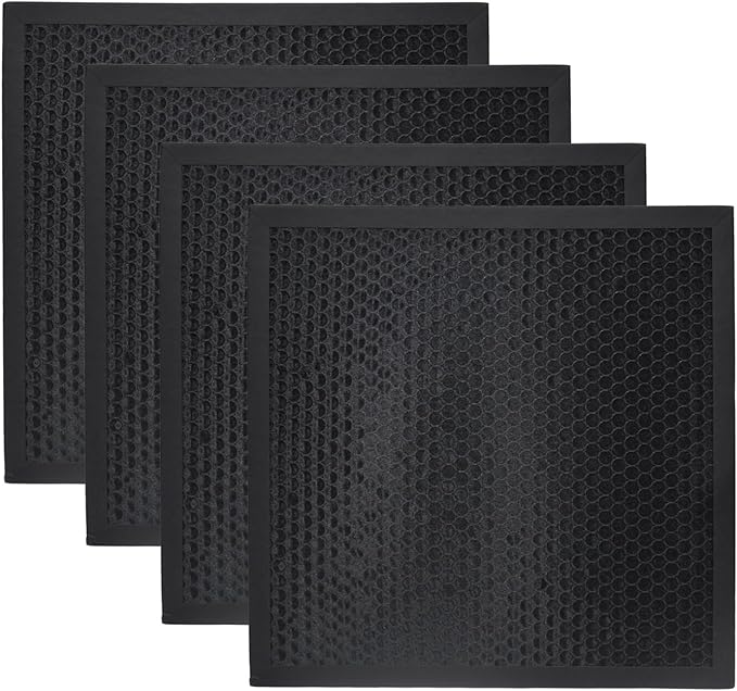 PUREBURG Replacement Filter Compatible with Compatible with Dri-Eaz DefendAir HEPA 500 Air Scrubber F397,4-Pack Activated Carbon For Air Purifier Clean VOCs Odor